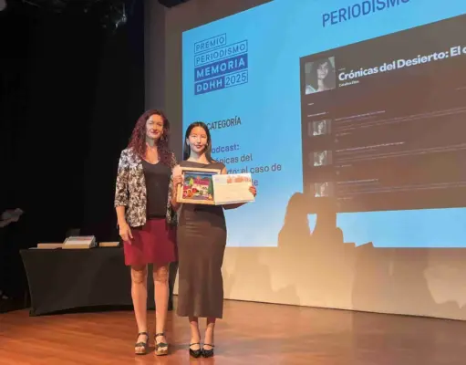 Periodista copiapina fue distinguida con premio nacional por podcast sobre memoria y derechos humanos