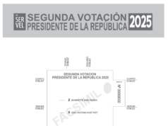 Así se verá la papeleta para la segunda vuelta presidencial de este domingo