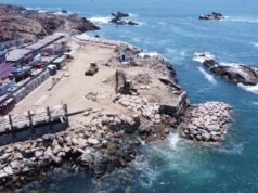 MOP Atacama reporta 53% de avance en obras de conservación del borde costero de Huasco