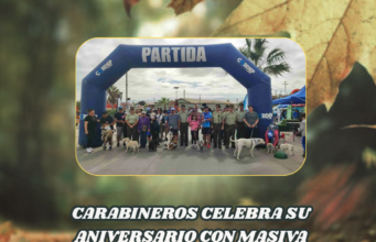 Carabineros celebra su aniversario con masiva caminata canina en Caldera