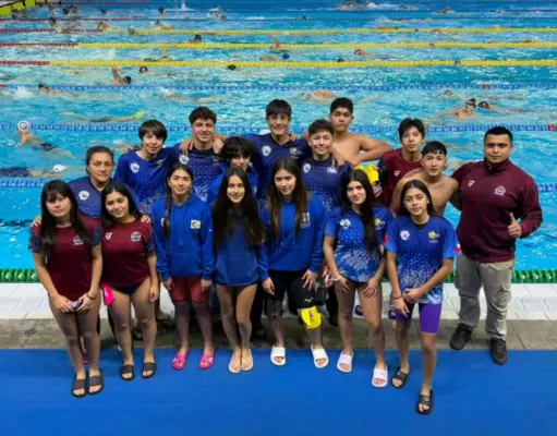 Natación regional brilla en Santiago: Coquimbo se instala entre los nueve mejores equipos de Chile
